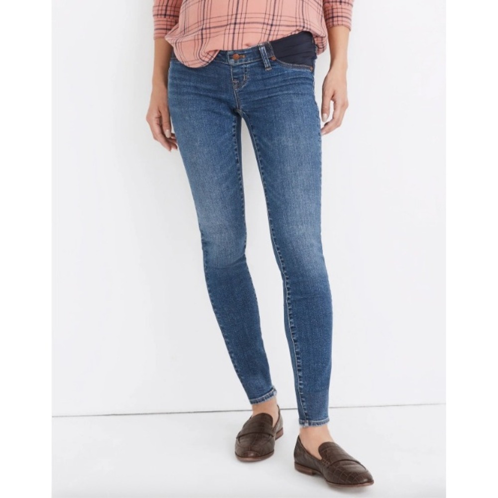 Madewell Maternity Side Panel Skinny‎ Jeans in Wendover Wash Size 28